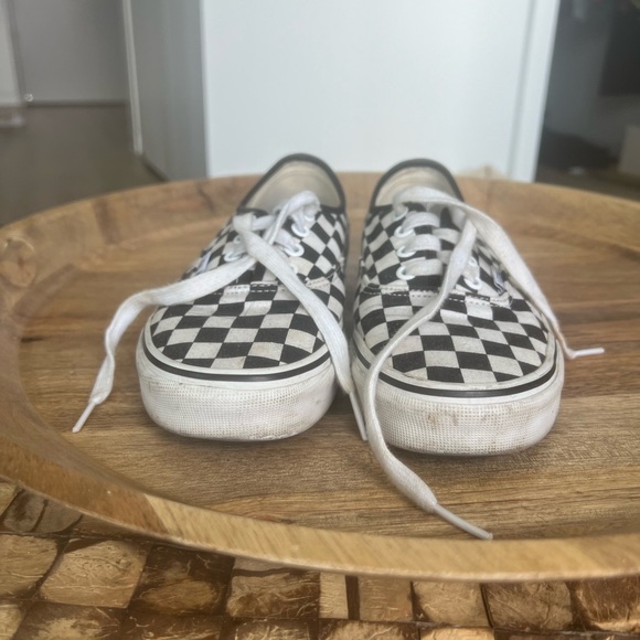 Vans Black and White Checkered Sneakers - Picture 2 of 5